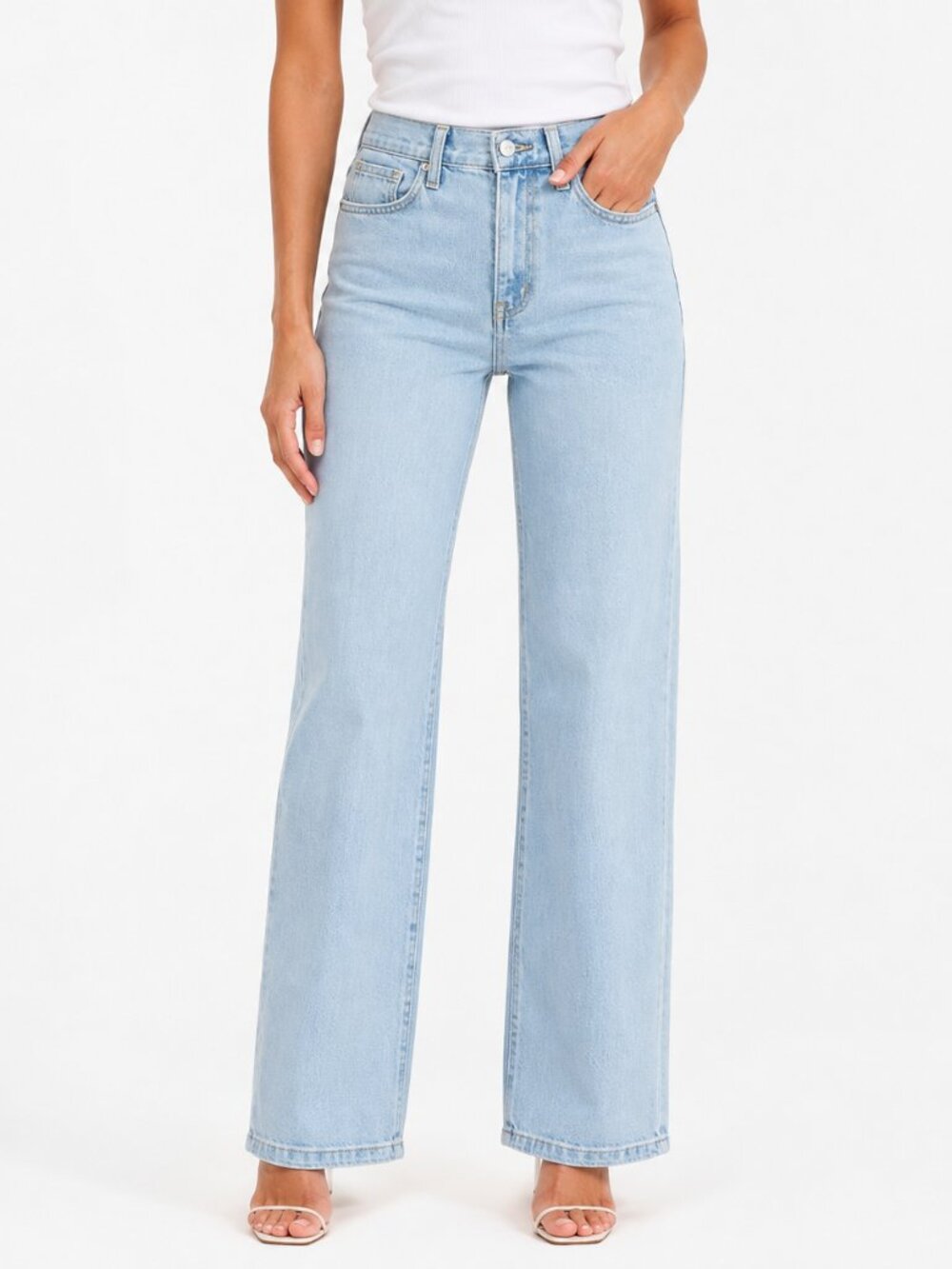 Joe’s Jeans Caryl High Rise Straight Leg Jeans Light Wash Denim 29 x 31